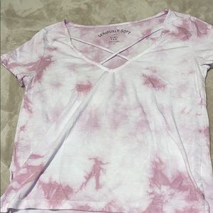 Aeropostale pink tie dye top
